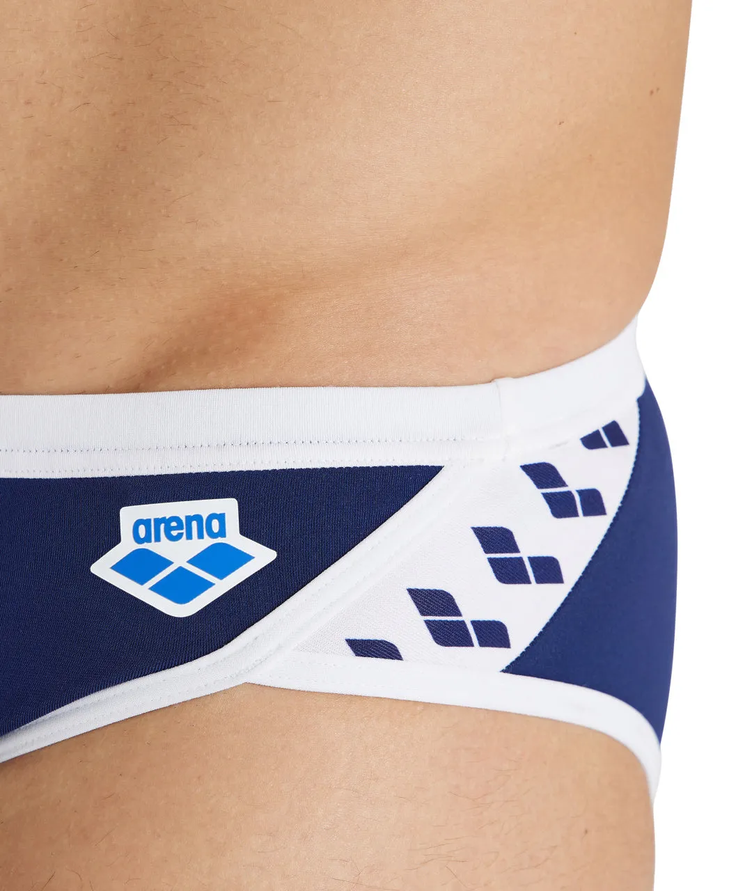 Arena Performance Men's Icons Solid Swim Briefs - Navy-White