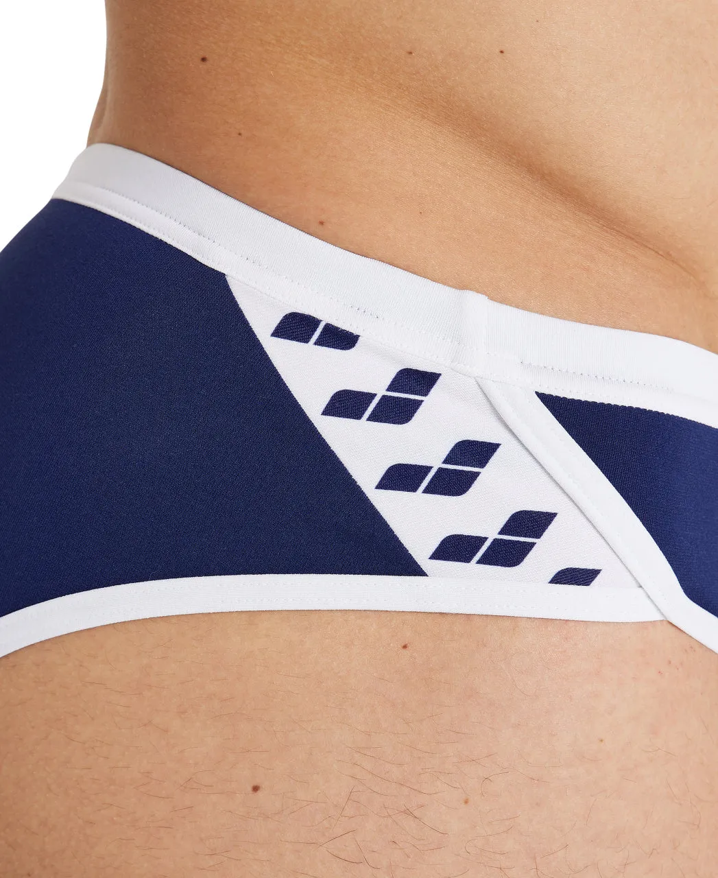 Arena Performance Men's Icons Solid Swim Briefs - Navy-White