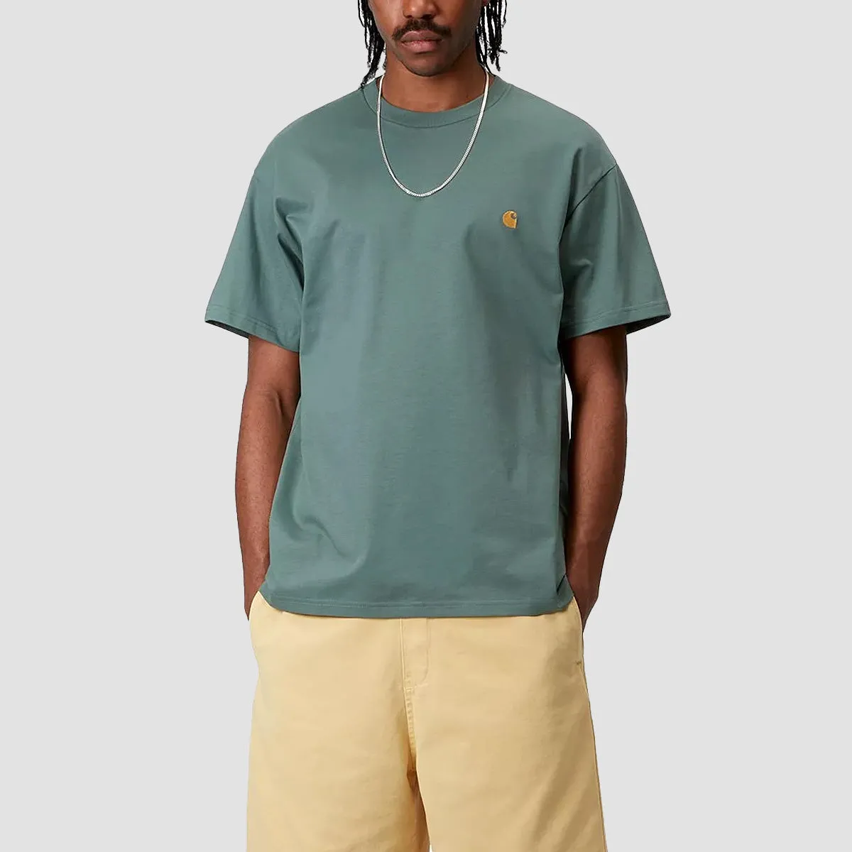 Carhartt WIP Chase T-Shirt Silver Pine/Gold