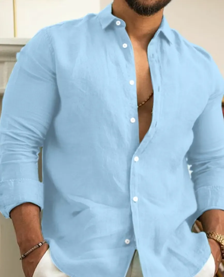 Chic Men's Spring Linen Shirt