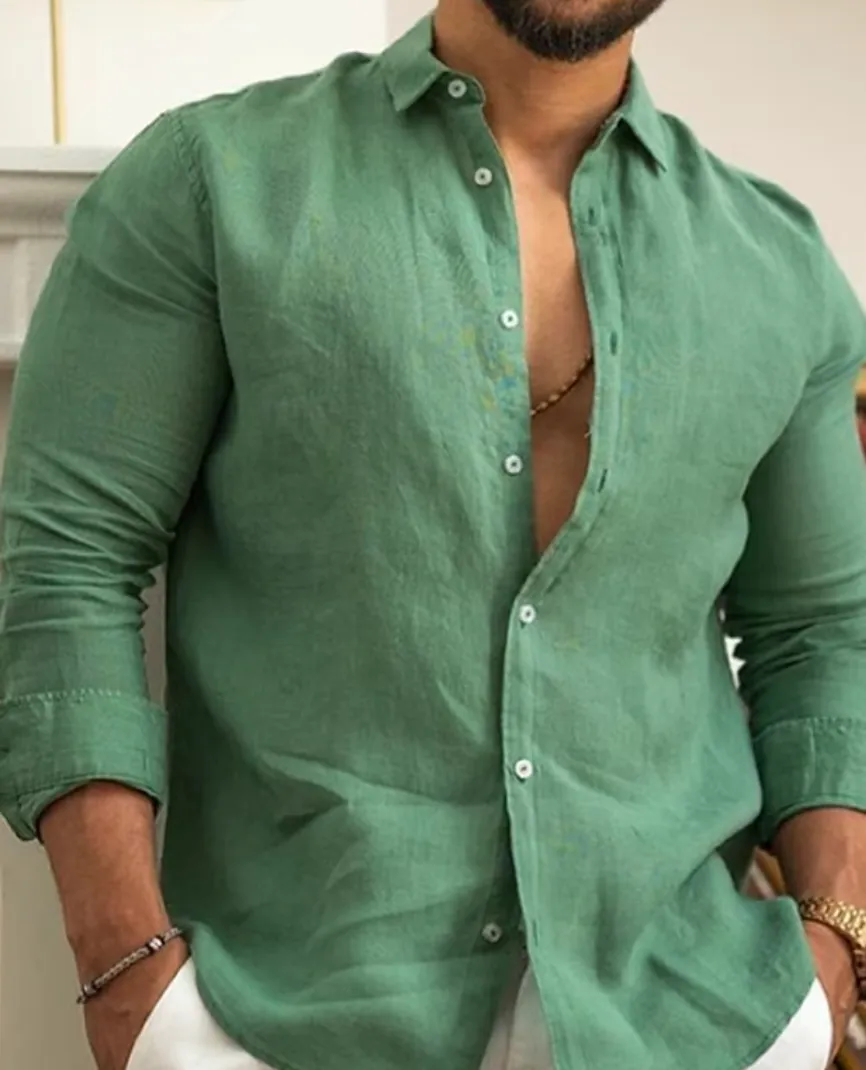 Chic Men's Spring Linen Shirt