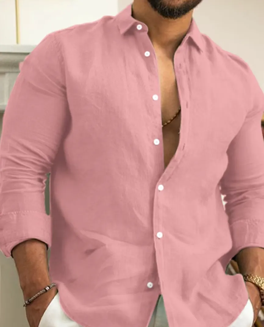 Chic Men's Spring Linen Shirt