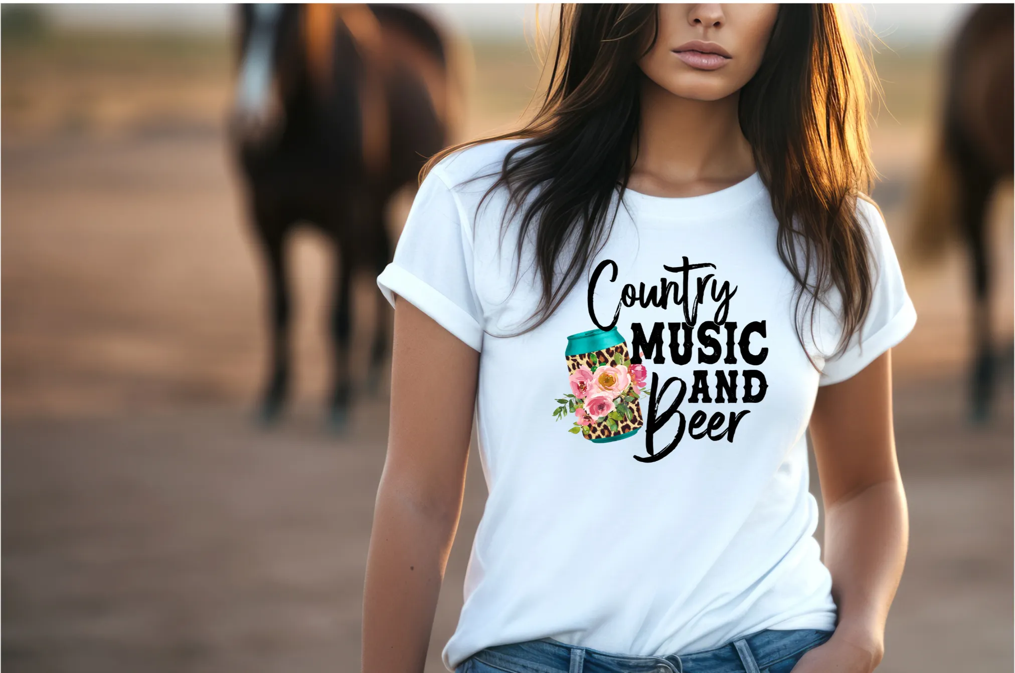 Country Music and Beer TShirt, Country Shirt, Tour Shirt, Festival Tee, Streetwear shirt, Western Tshirt, Casual Shirt