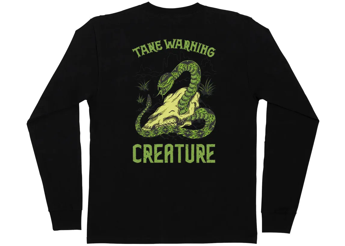 Creature Take Warning Long Sleeve Tee Eco Black