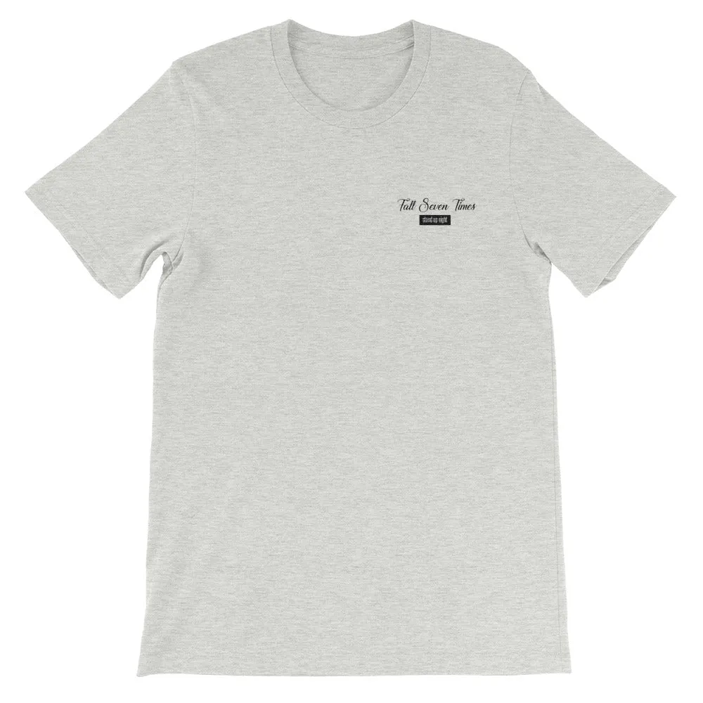 Fall Seven Times Stand Up Eight | Men's Embroidered T-Shirt