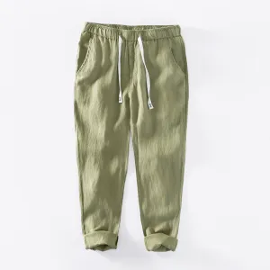Fashion Linen Leisure Trousers Men