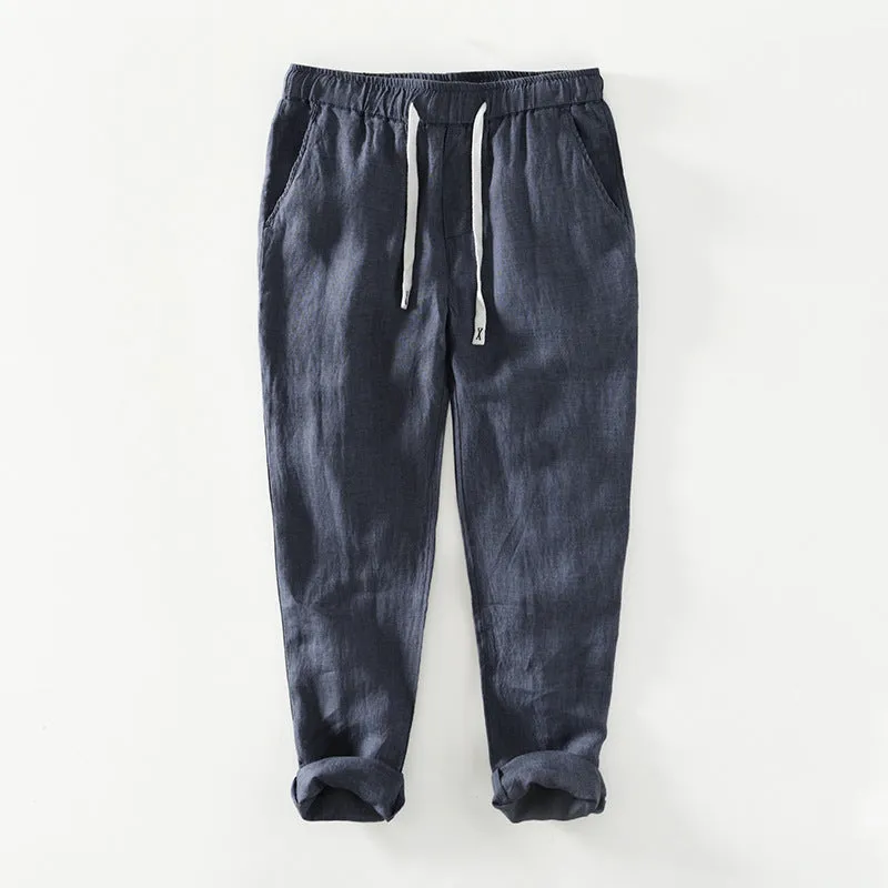 Fashion Linen Leisure Trousers Men