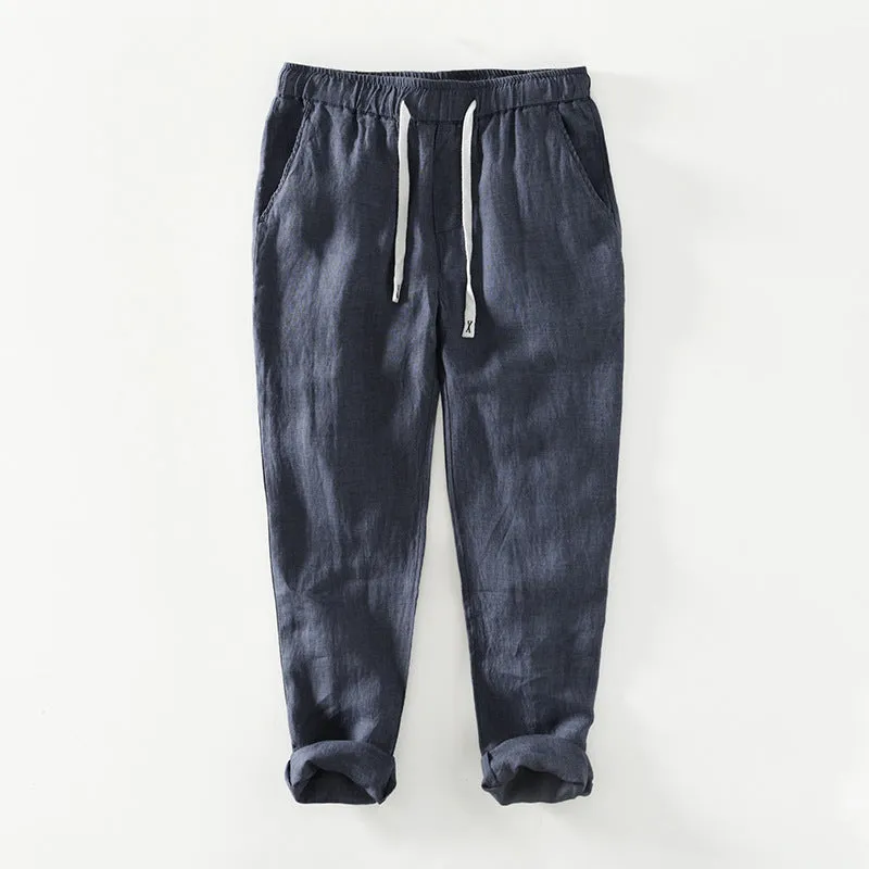 Fashion Linen Leisure Trousers Men