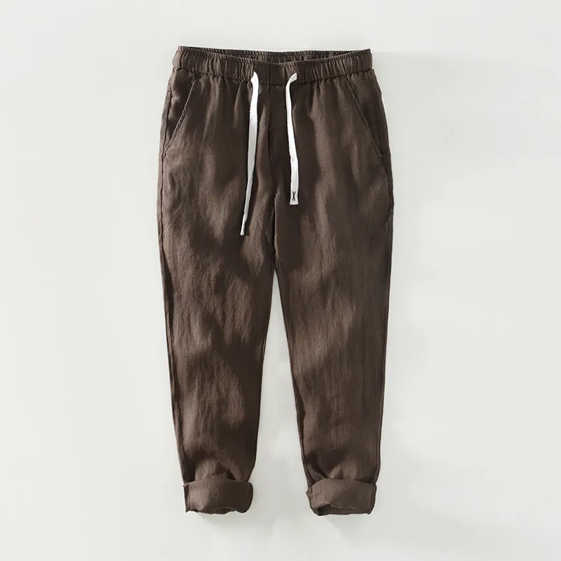 Fashion Linen Leisure Trousers Men