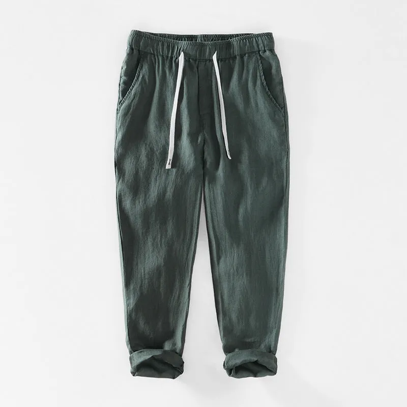 Fashion Linen Leisure Trousers Men