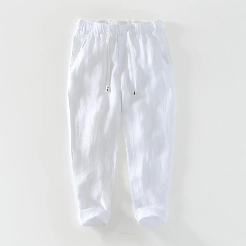 Fashion Linen Leisure Trousers Men