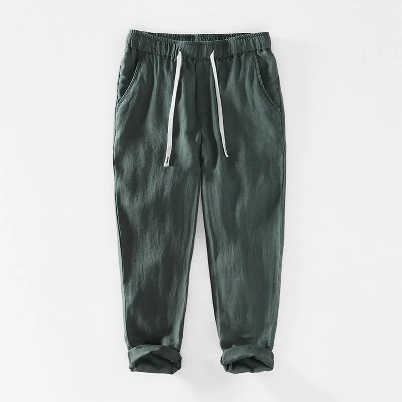 Fashion Linen Leisure Trousers Men