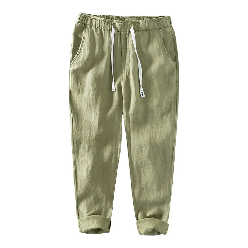 Fashion Linen Leisure Trousers Men