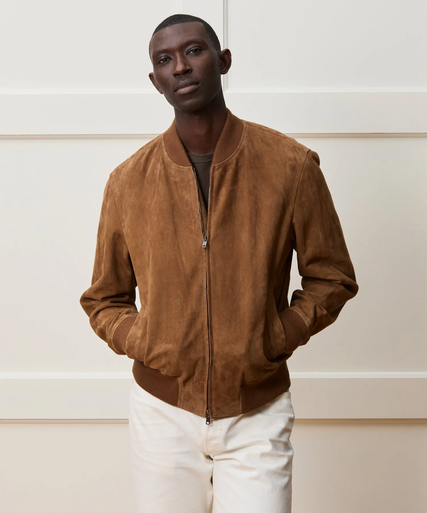 Italian Suede Aviator Jacket