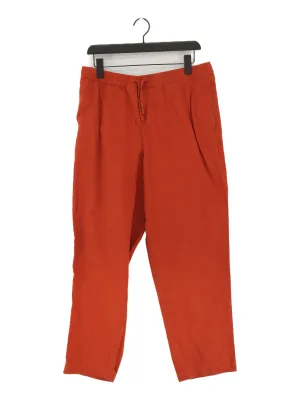 John Lewis Men's Suit Trousers W 36 in Brown Cotton with Linen