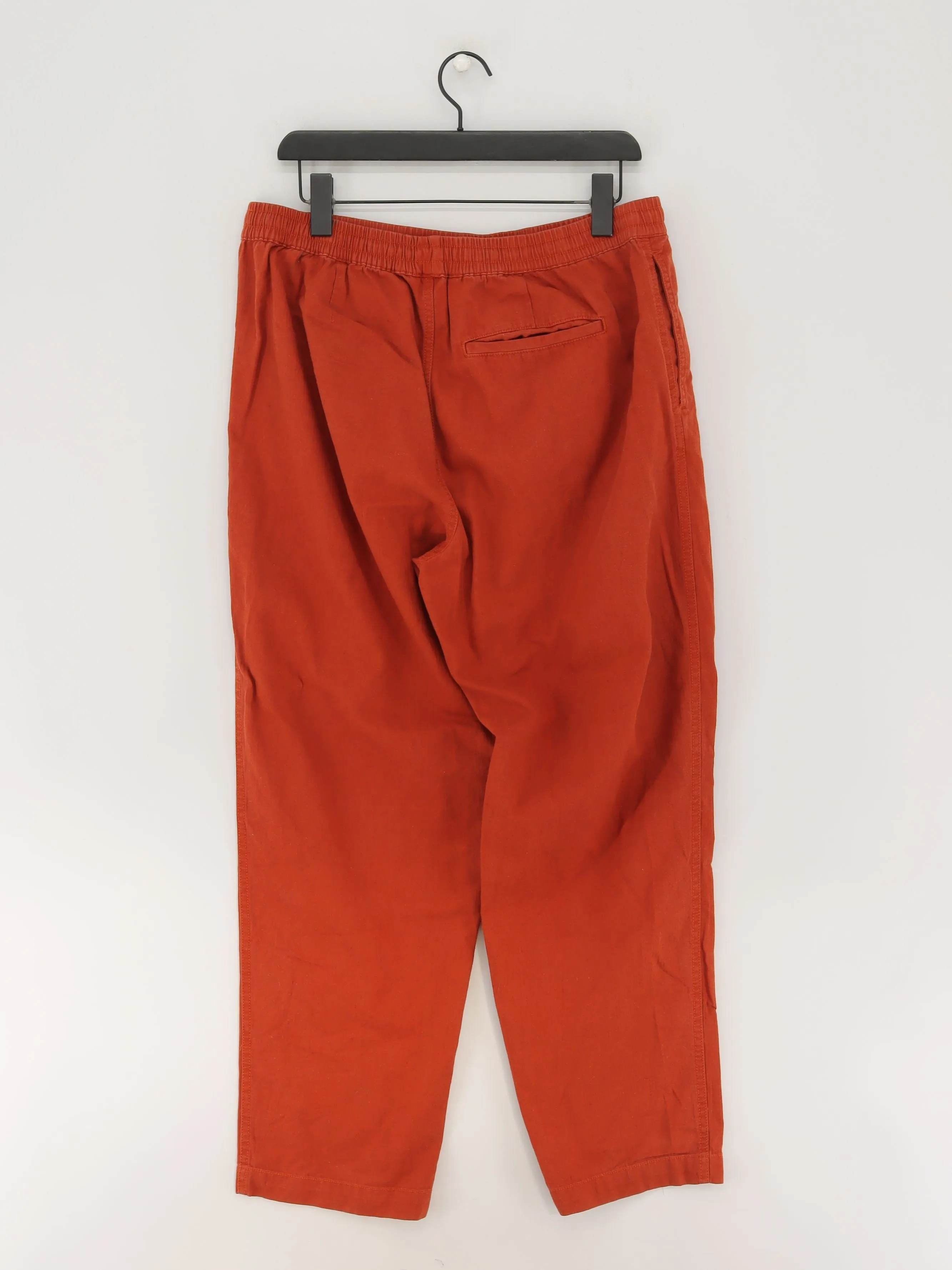 John Lewis Men's Suit Trousers W 36 in Brown Cotton with Linen