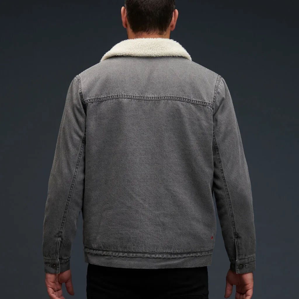 KingGee Men's Urban Denim Sherpa Jacket - Black