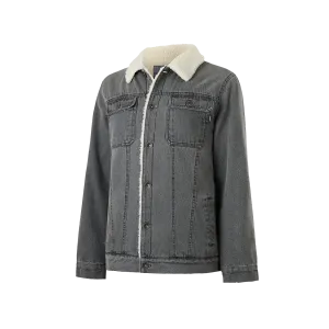 KingGee Men's Urban Denim Sherpa Jacket - Black