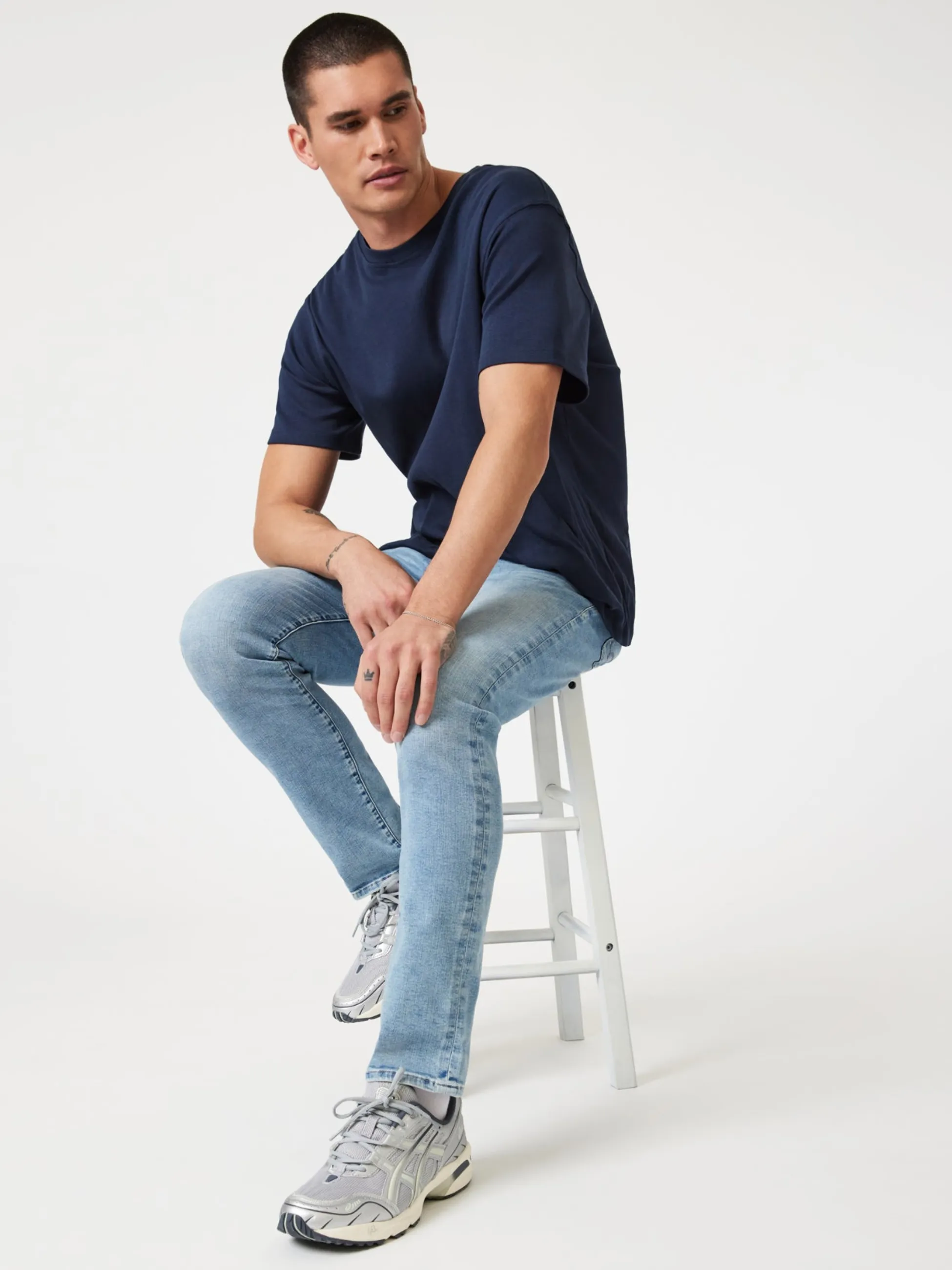 Mavi Jake Sim Jean - Light Used Feather Blue