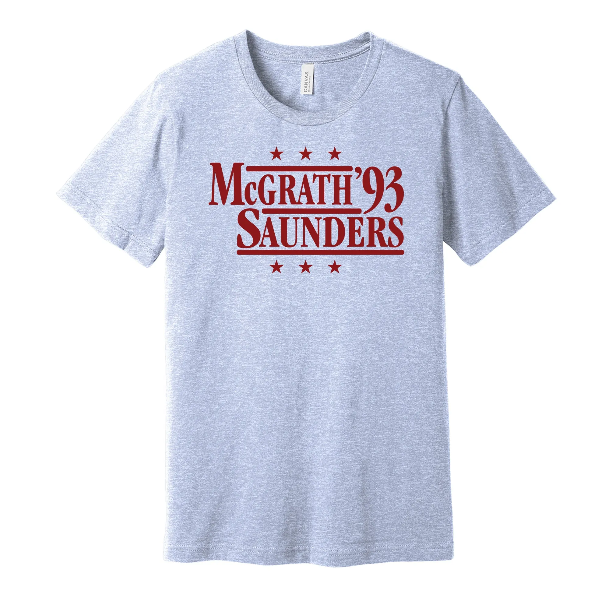 McGrath & Saunders '93 - Birmingham Football Legends Political Campaign Parody T-Shirt - Hyper Than Hype Shirts