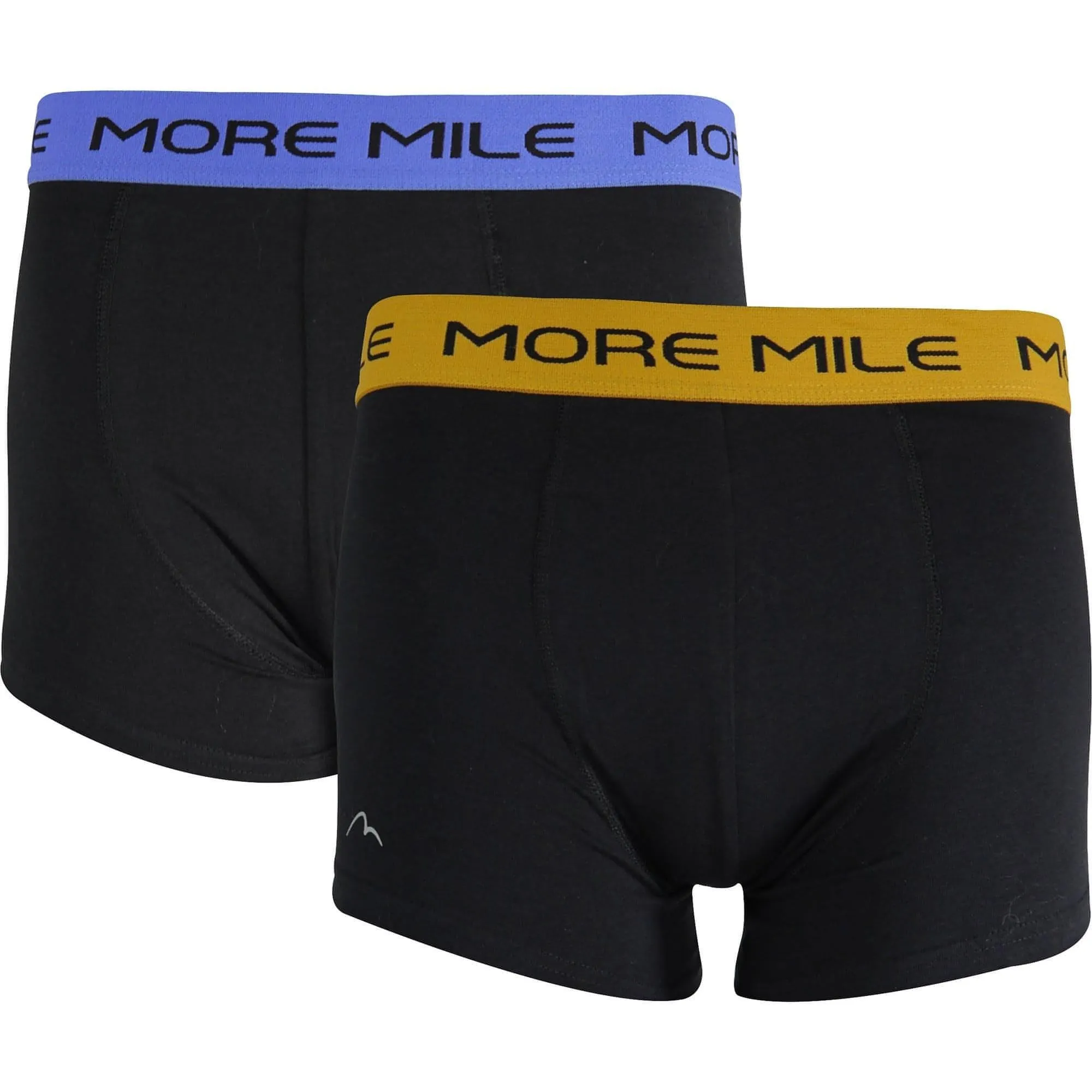 More Mile Classic (2 Pack) Mens Boxer Shorts - Black