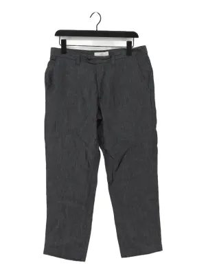 Next Men's Suit Trousers W 34 in Grey 100% Linen