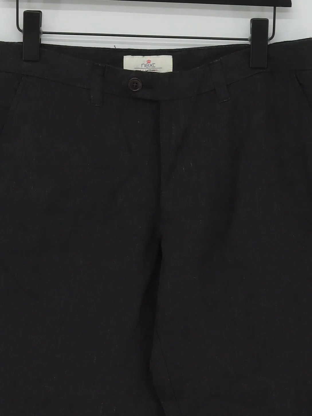 Next Men's Suit Trousers W 34 in Grey 100% Linen
