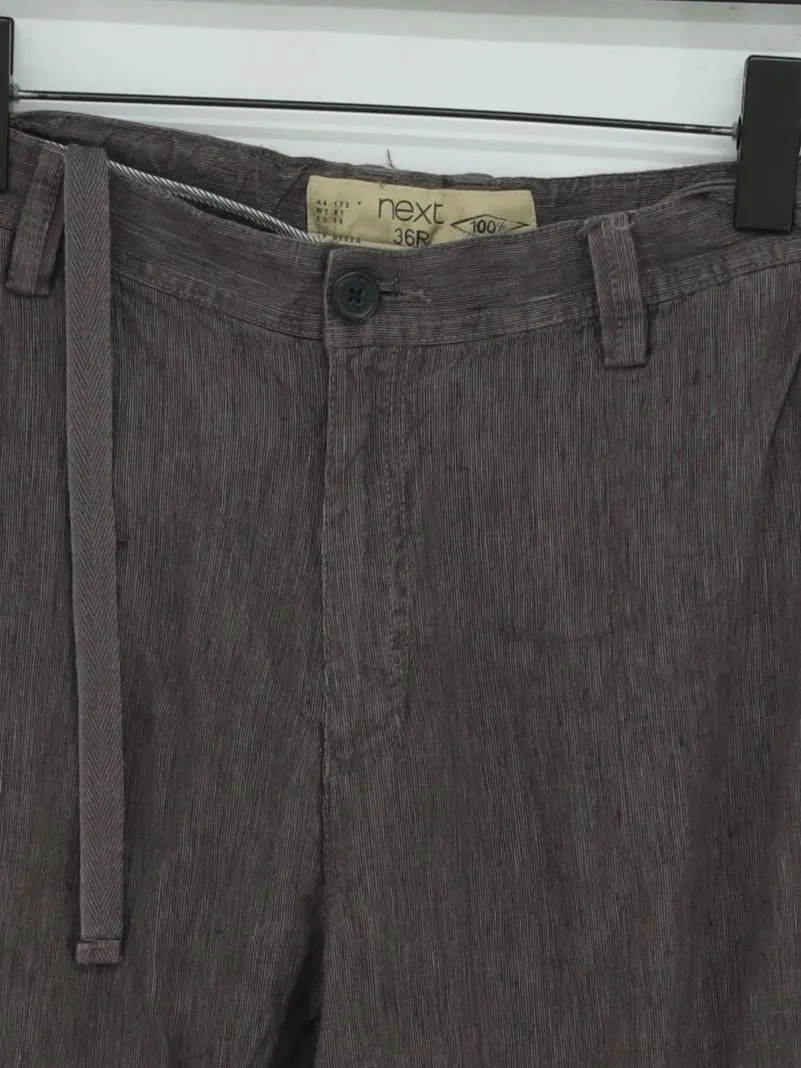 Next Men's Suit Trousers W 36 in Grey 100% Linen
