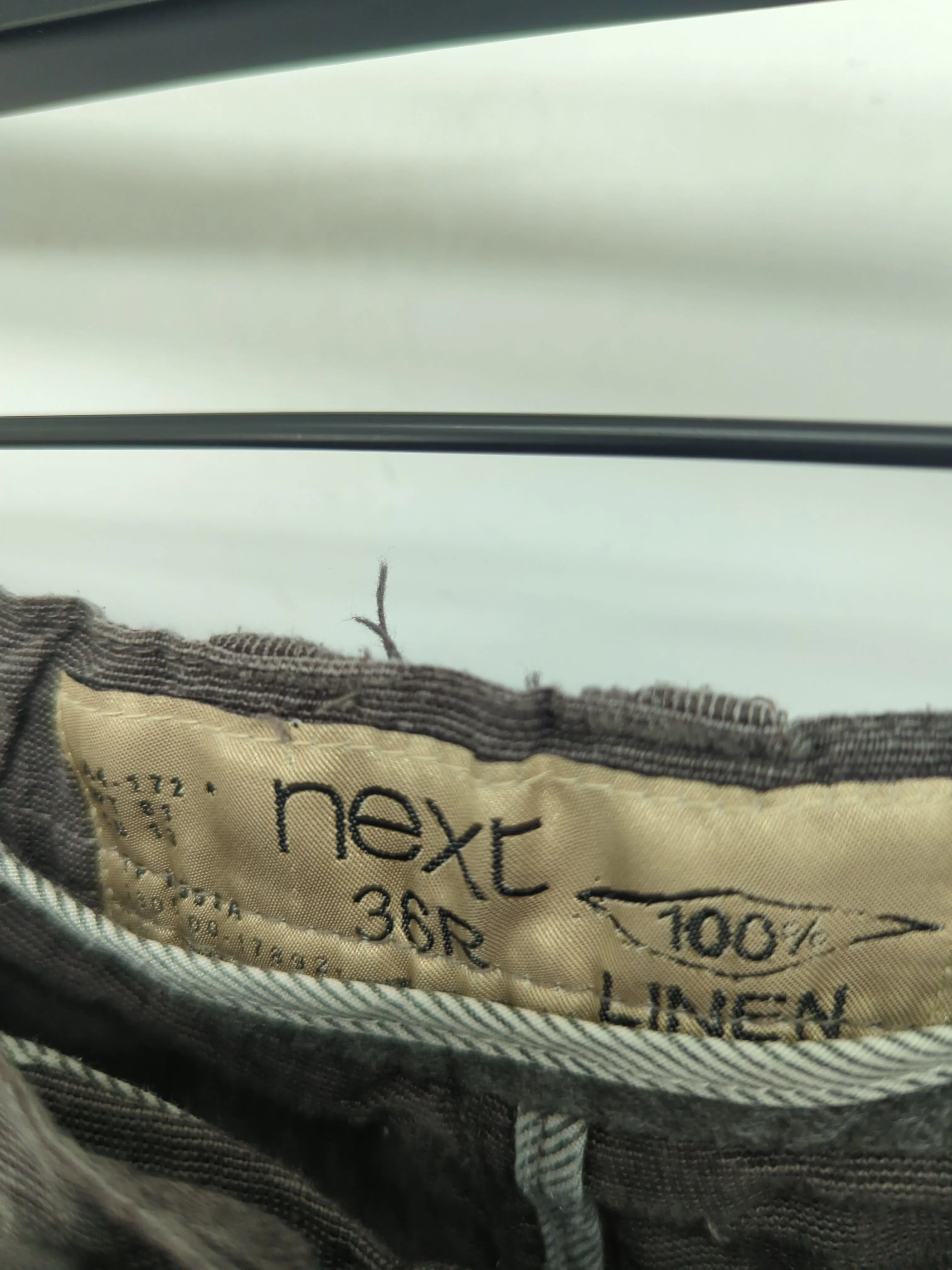 Next Men's Suit Trousers W 36 in Grey 100% Linen