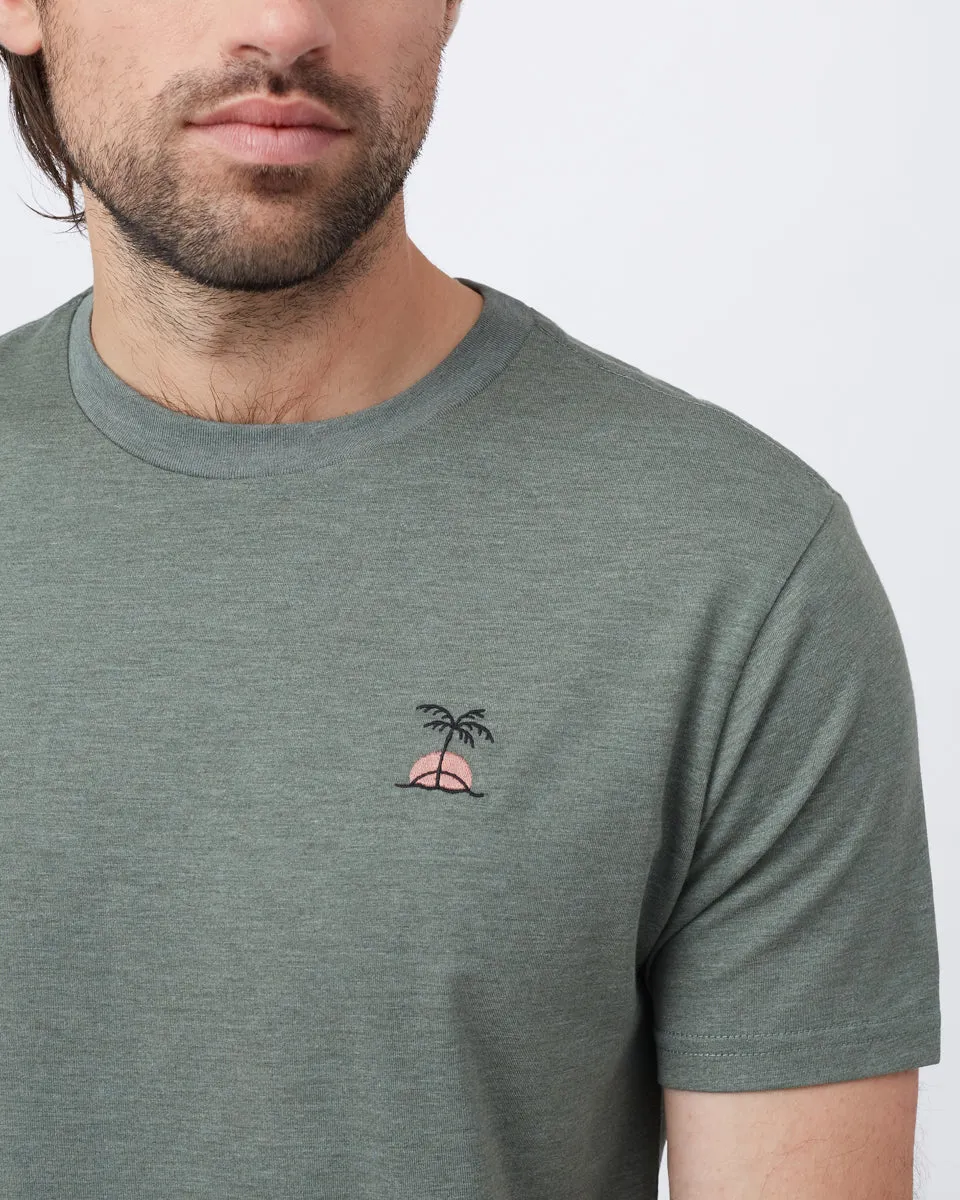 Palm Sunset Embroidery T-Shirt