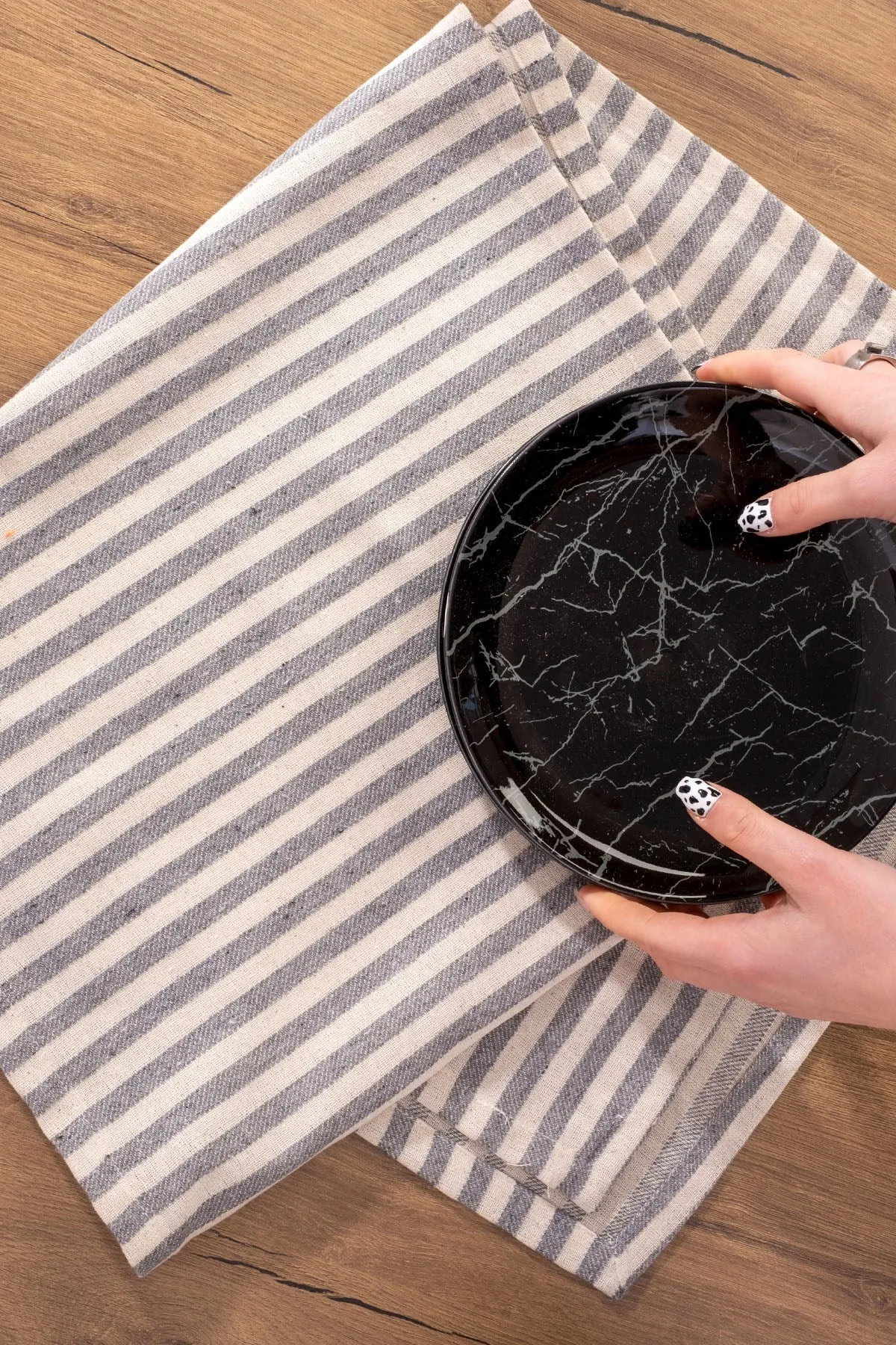 Striped Linen Table Runner