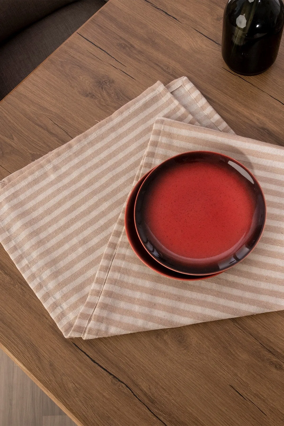 Striped Linen Table Runner