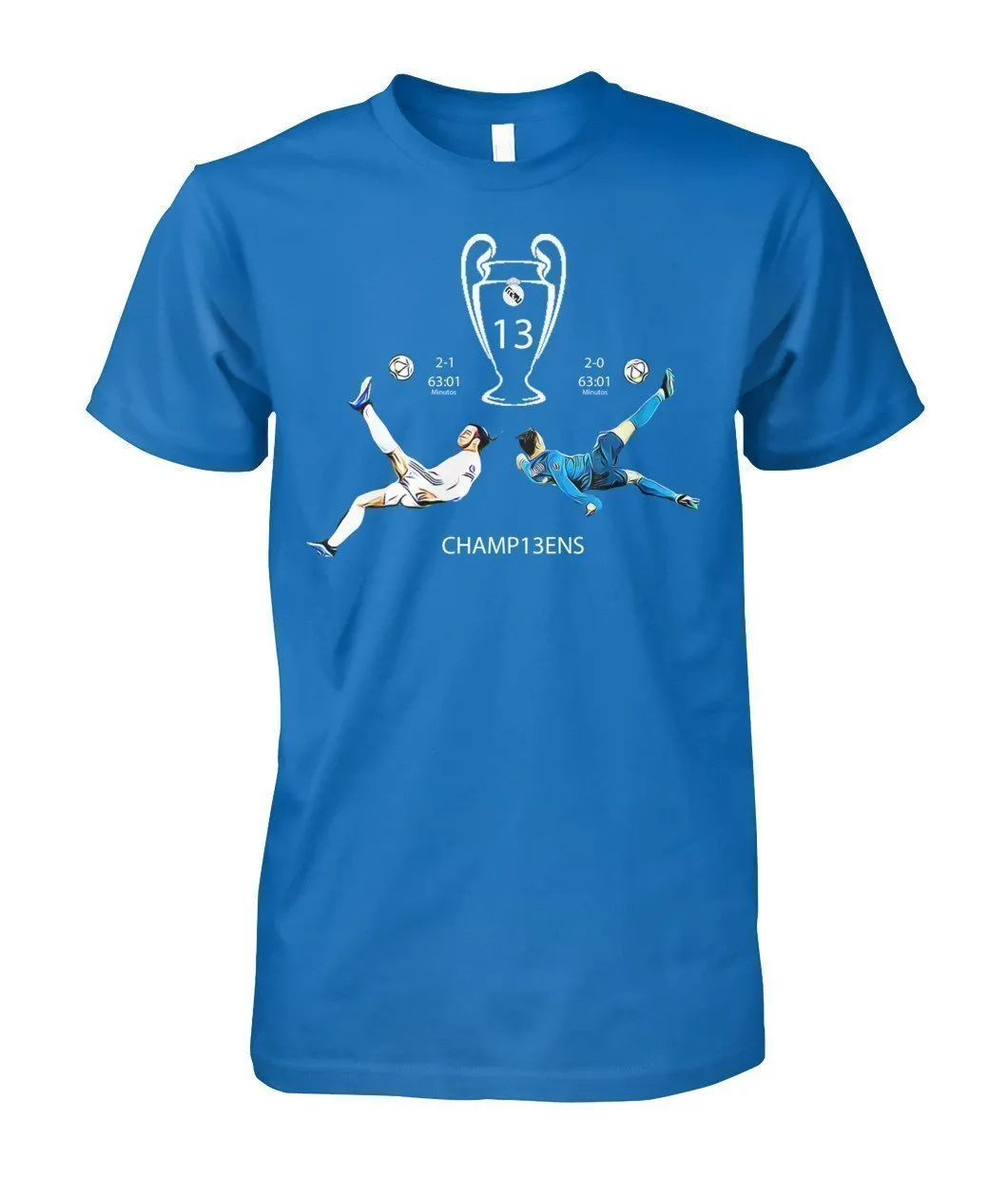 T Shirt Real Madrid 13th Champions  Unisex Cotton Tee