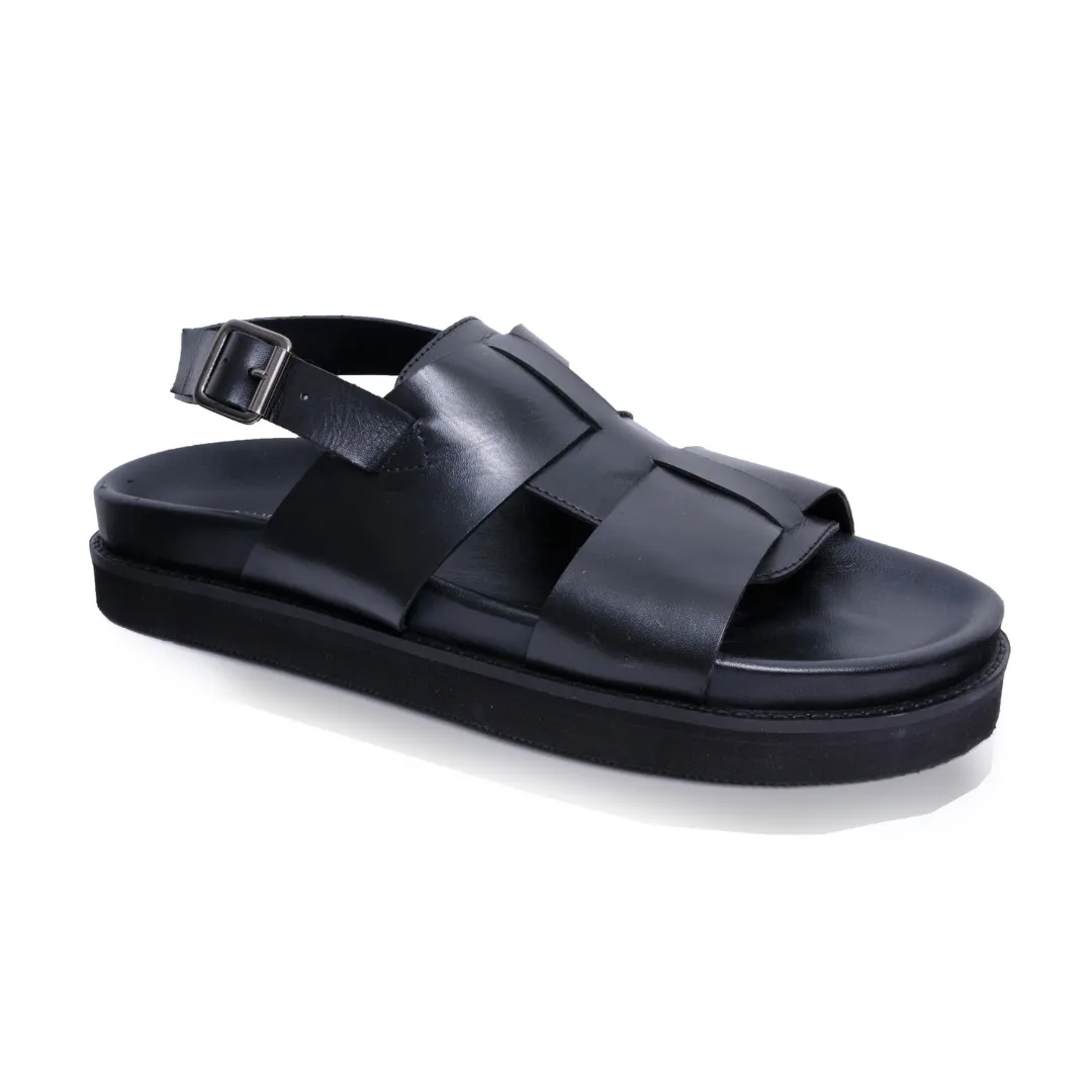 Tucson Leather Sandals - Black