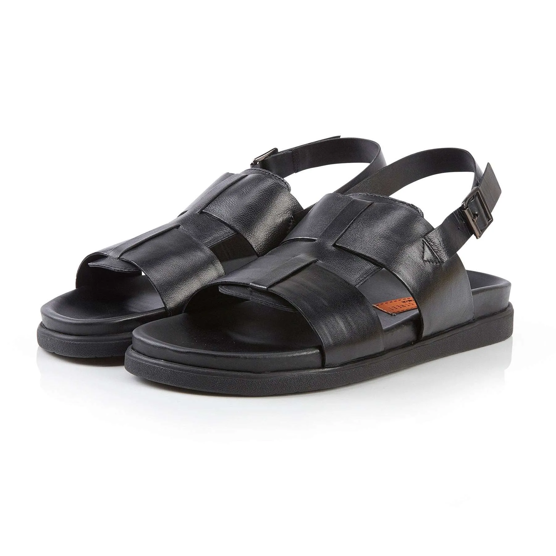 Tucson Leather Sandals - Black