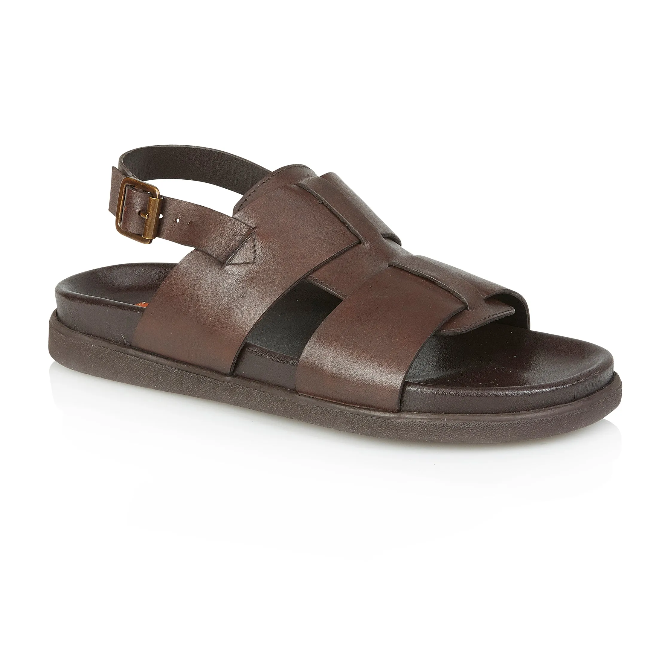 Tucson Leather Sandals - Brown