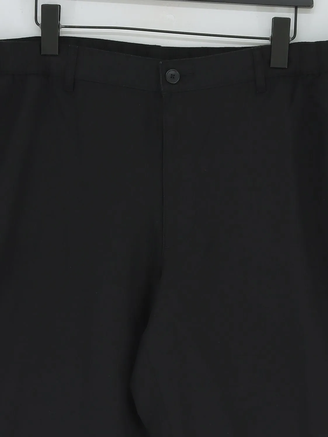 Uniqlo Men's Trousers XXXL Black Cotton with Elastane, Linen