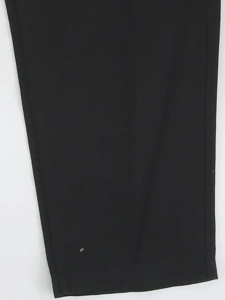 Uniqlo Men's Trousers XXXL Black Cotton with Elastane, Linen