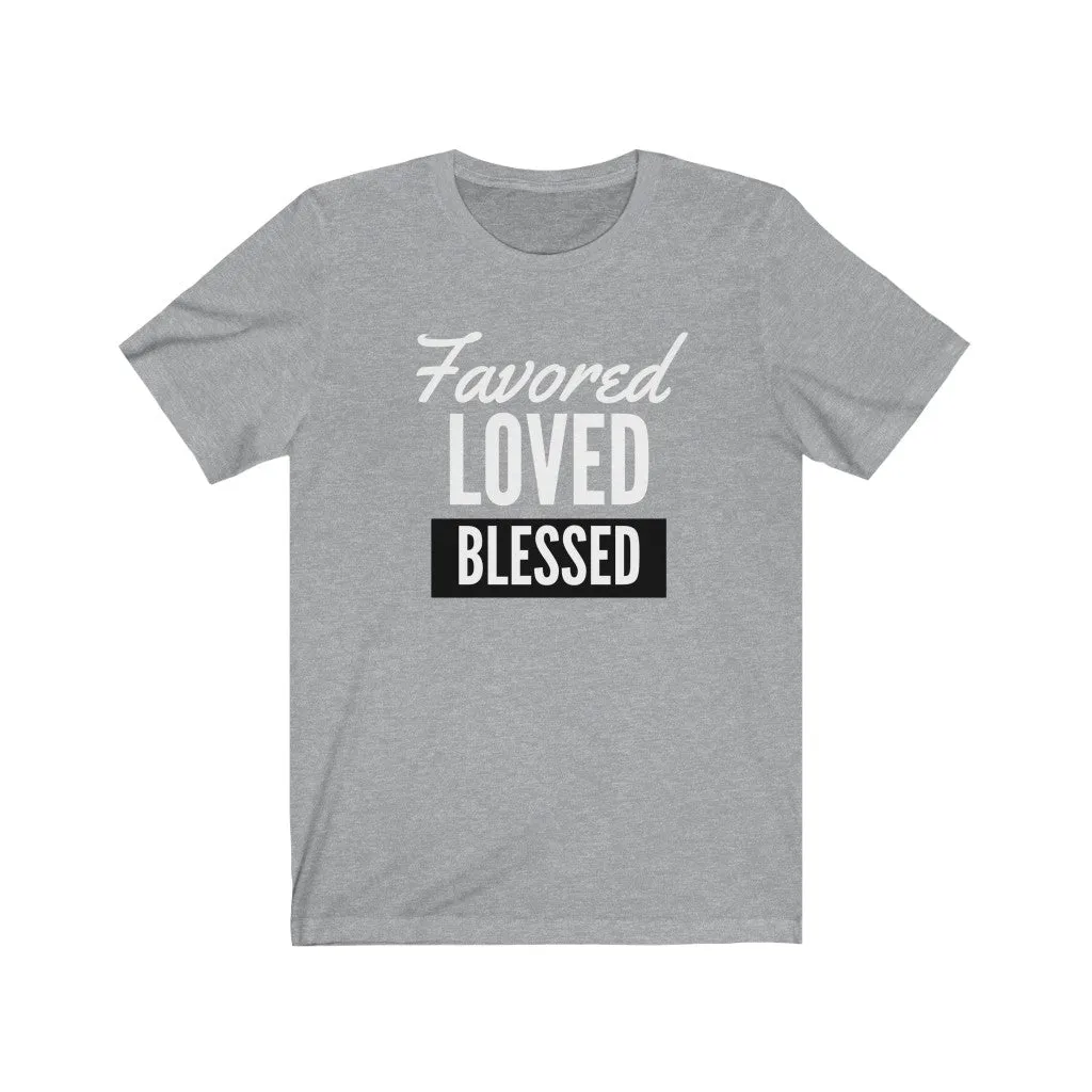 Unisex Jersey Short Sleeve Tee (Black Love Rocks Original Design - FAVORED)