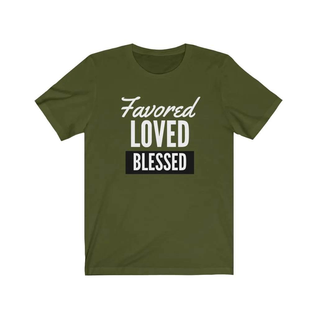 Unisex Jersey Short Sleeve Tee (Black Love Rocks Original Design - FAVORED)