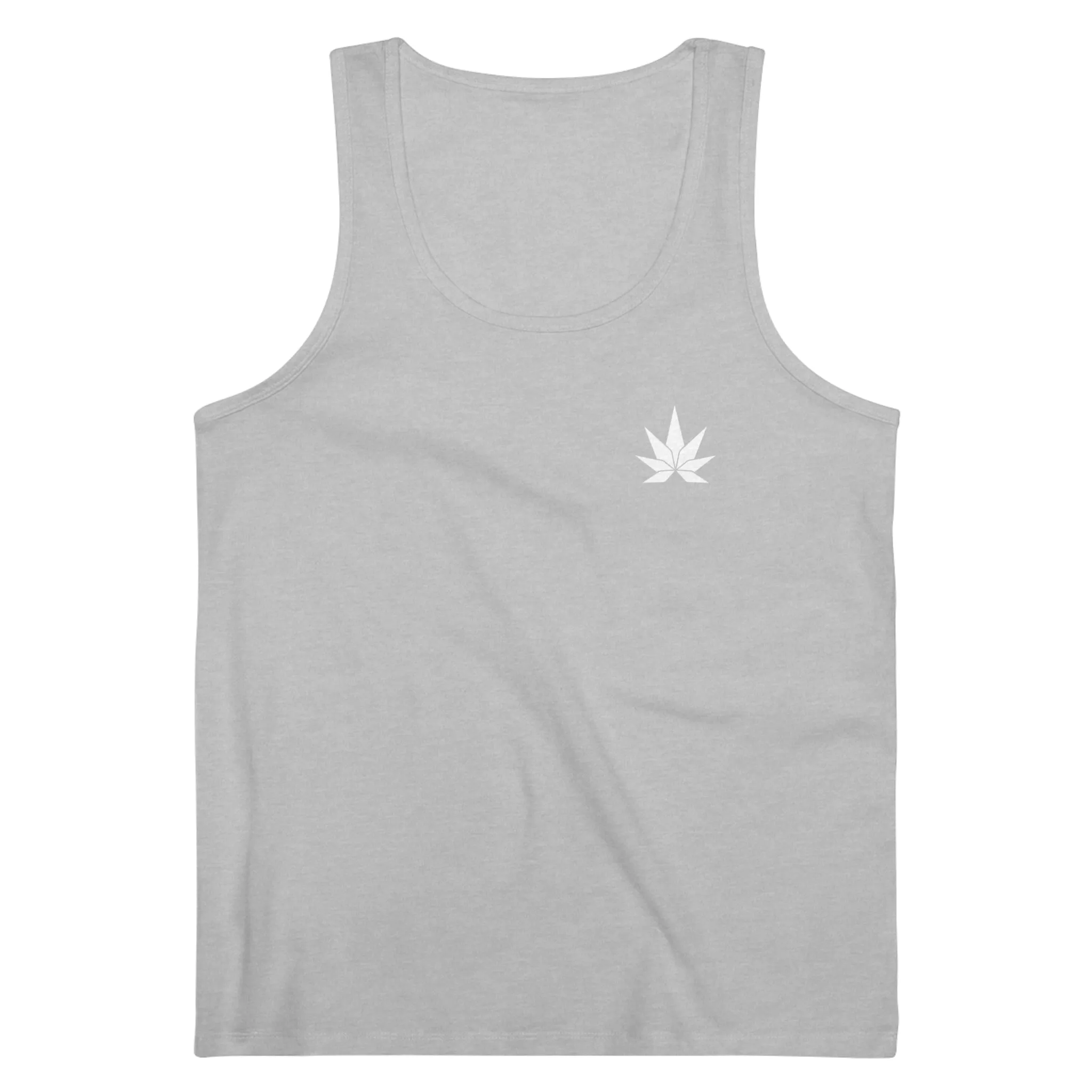 White Cannabis Leaf Men's Specter Tank Top